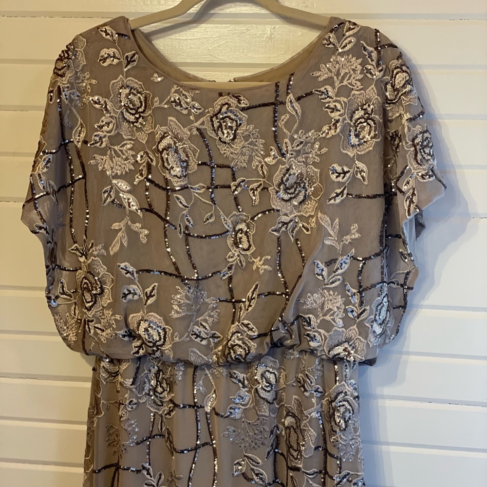 Alex Evenings Womens Sequin Gown Dress Wedding Mother or Bridesmaid Sz 10
